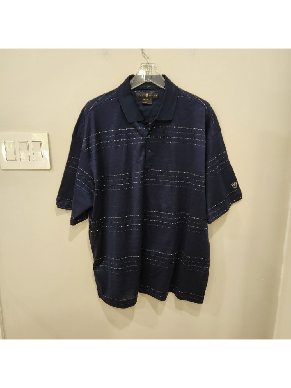 Vintage Tiger Woods Polo Golf Shirt Mens XL Blue Stripes Nike Golf